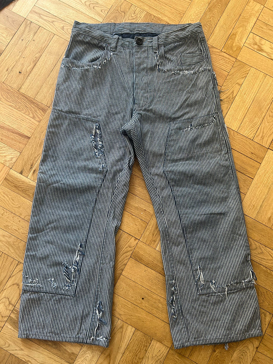 Distressed railroad pants
