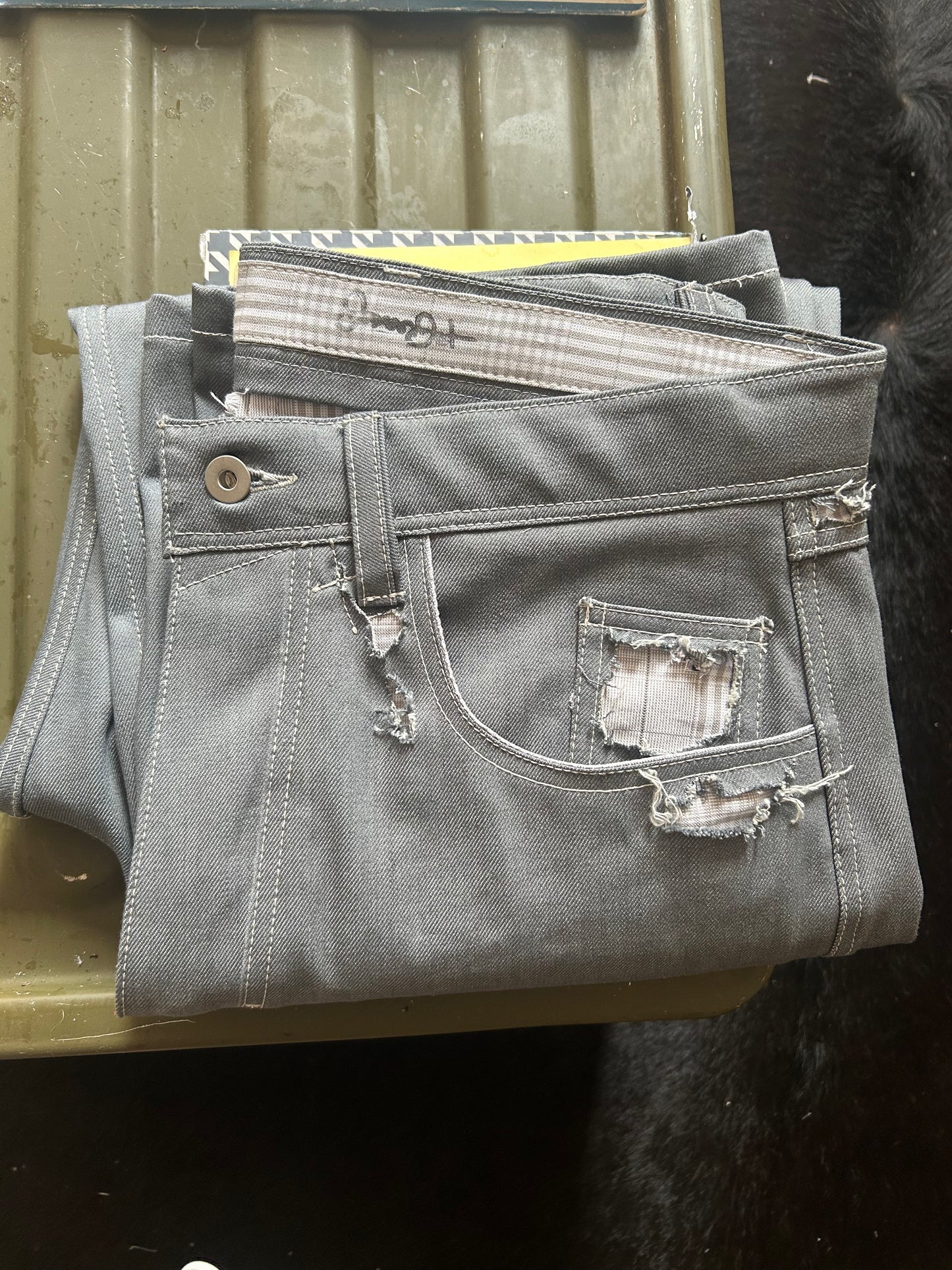 Silver Distressed Denim