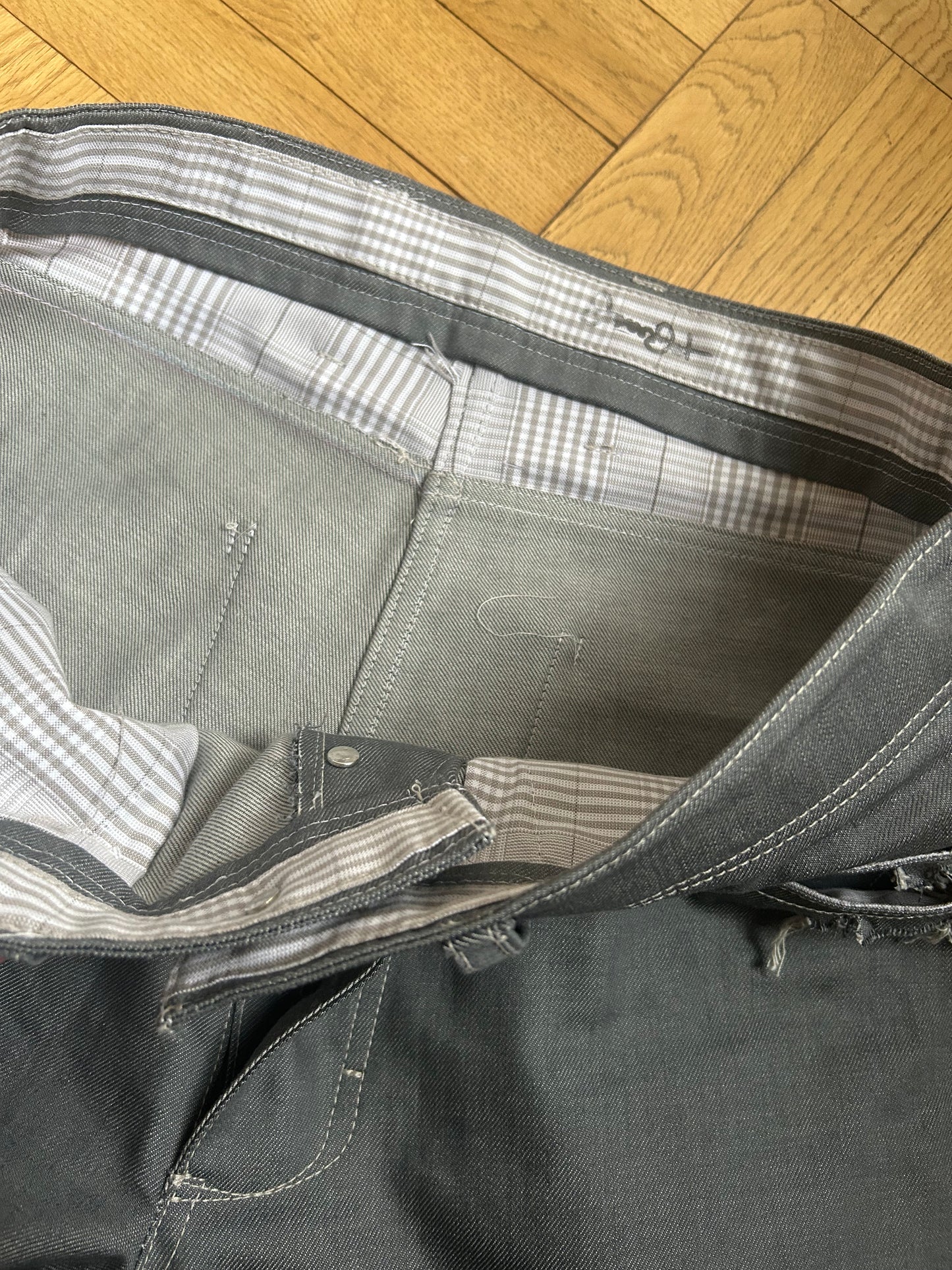 Silver Distressed Denim