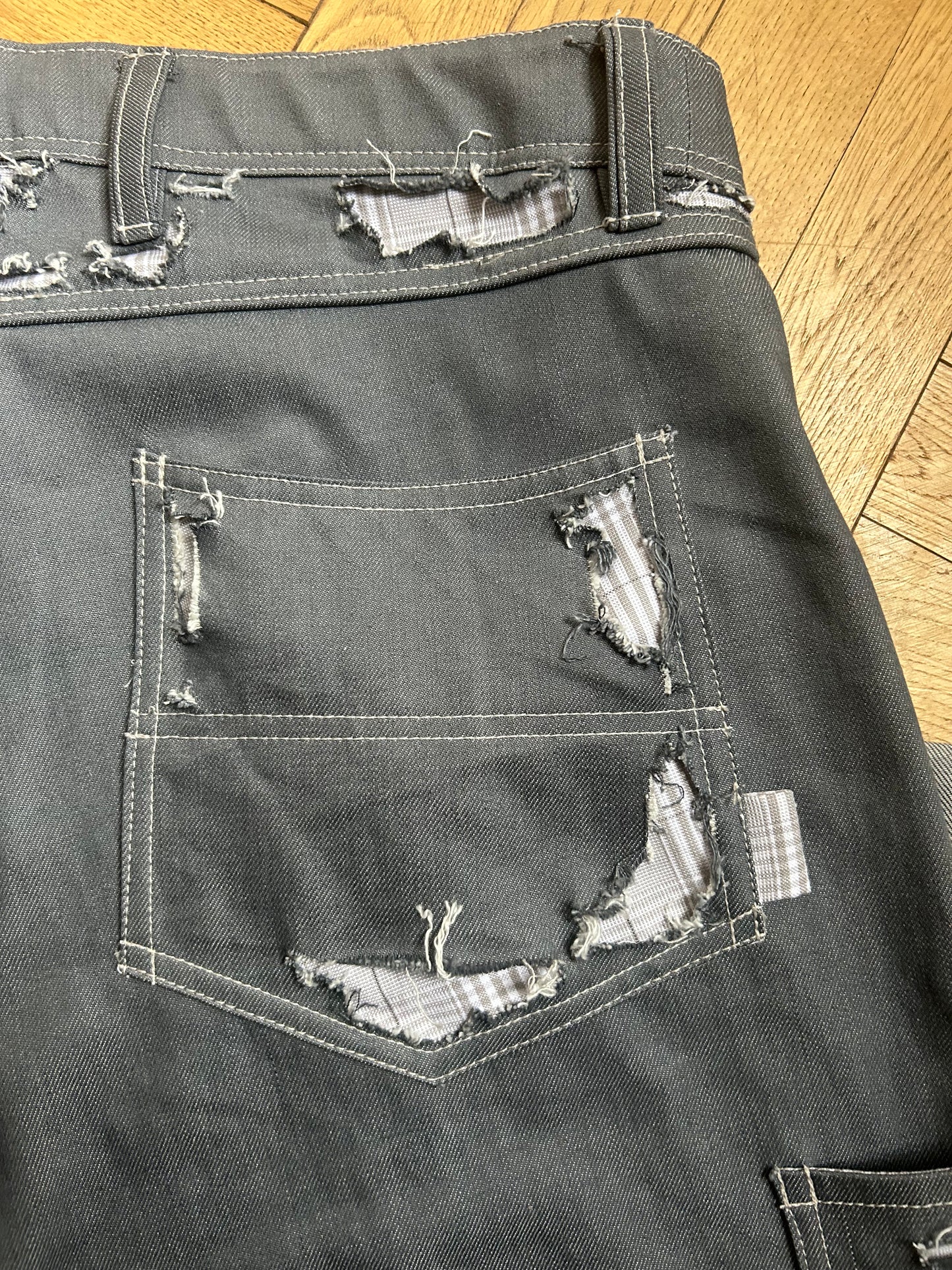 Silver Distressed Denim