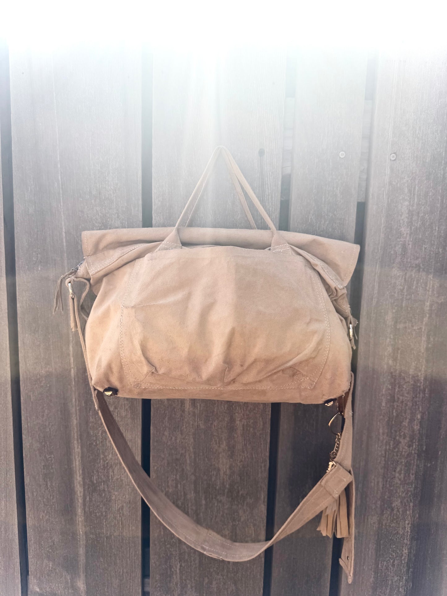 Lambskin Suede Tassel Bag