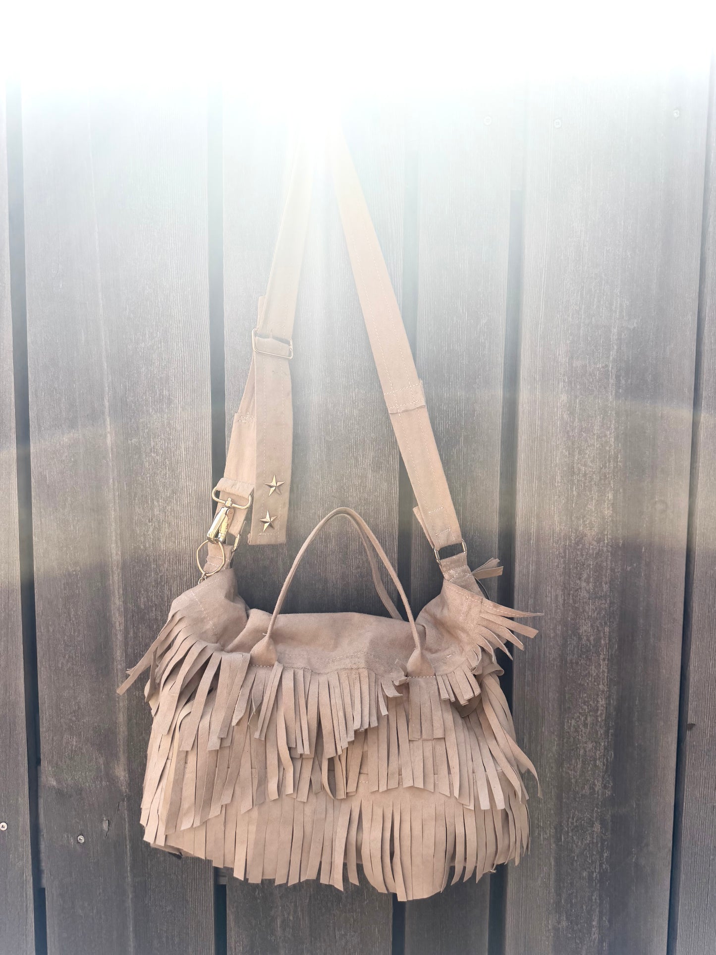 Lambskin Suede Tassel Bag